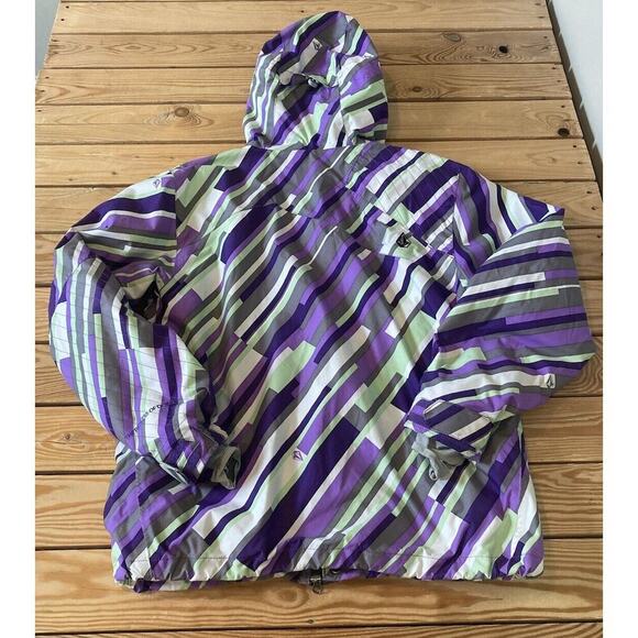 Volcom Nimbus Team Fit Hooded Ski Jacket Coat Size Medium Men’s Purple Full Zip - Picture 2 of 9